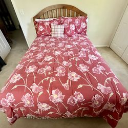 Full size bed with headboard, desk and TV Stand and more