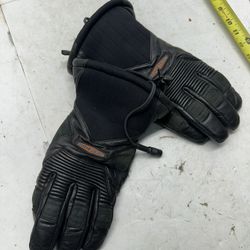Harley-Davidson Men's Windshielder Gauntlet Leather Riding Gloves Size M #T6