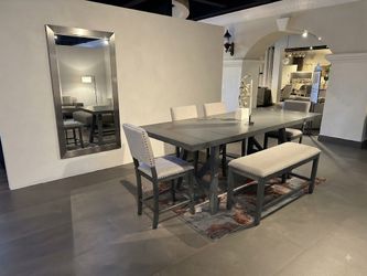 Counter Height Dining Table Set with Bench