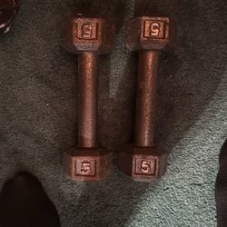 Set Of 5lb Dumbbells