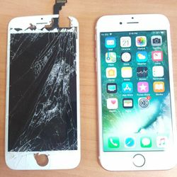 iPhone cracked screen