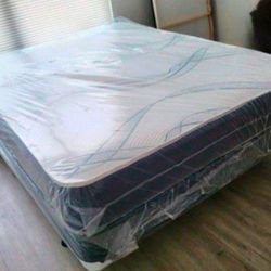 New Queen Size Mattress Regular with Box Spring Set Colchones Nuevos Queen Size Mattress Bed Set 