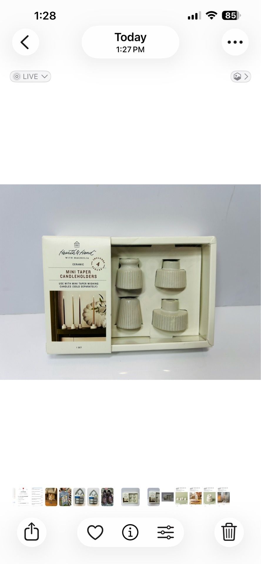 Mini taper candle holder