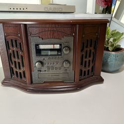 Crosley Style Record Player Cassette Tape CD Radio