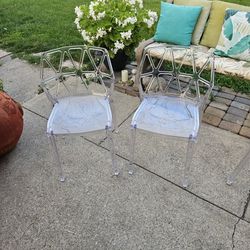 Dining room Lucite ghost chairs 3 Sets