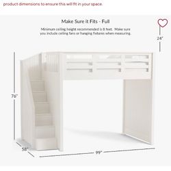 Catalina Stair Loft Bed-Full