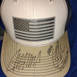 Charlie Kirk Donald Trump Signed Autograph Hat President 