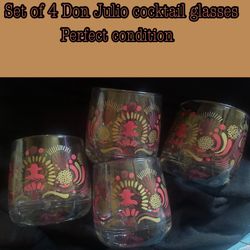 4new Don Julio cocktail glasses $30