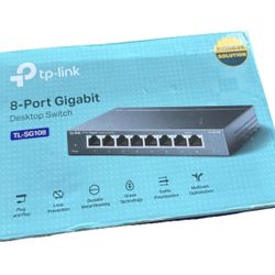 TP-Link TL-SG108 Desktop Switch 8-Port 10/100/1000 MBPS Gigabit