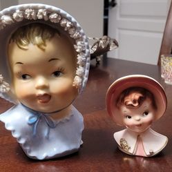 Vintage Doll Head Bud Vases