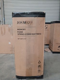 Memory foam spring hybrid mattress
