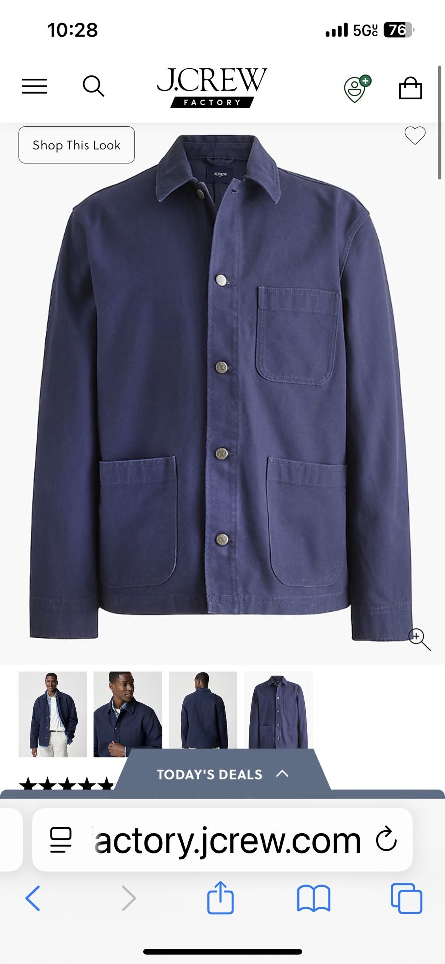 J Crew Men’s Chore Jacket  Medium