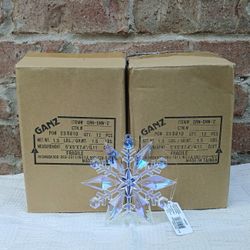 Ganz Crystal Expressions Glo-Flake Parallelogram Shard Ornaments (Set Of 20)