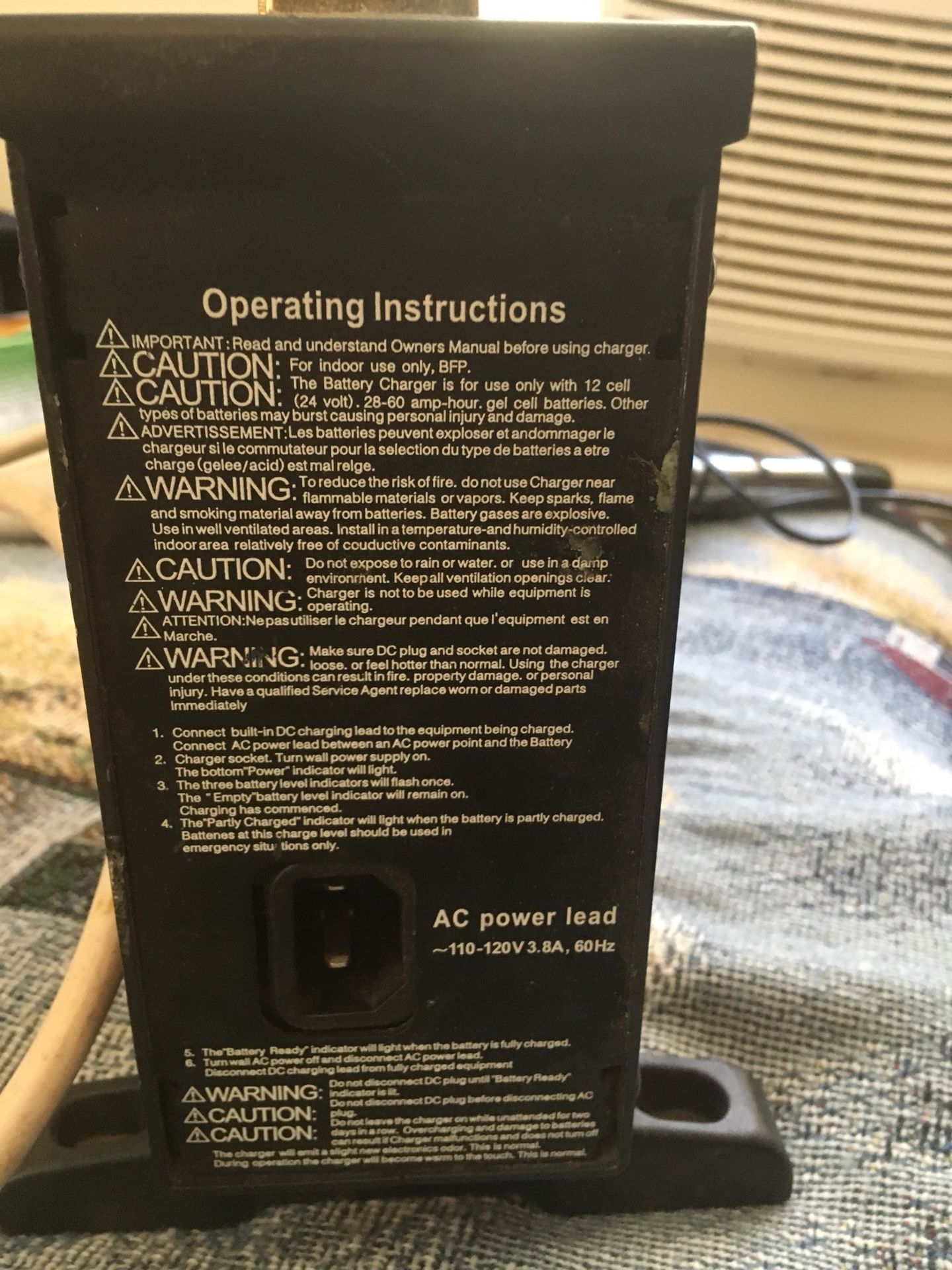 Invacare 24 voltages power chair charger for Quantum power chair $180 or best offer