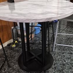 Ashley furniture marble round table 