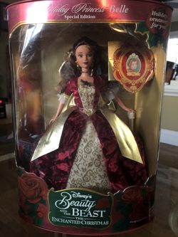 Disney Princess Belle Enchanted Christmas Doll Beauty and Beast Mattel 1997