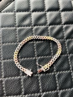 🔥Tri color Moissanite bracelet💎