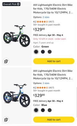 DNA electric Balance Bike Almost New!
