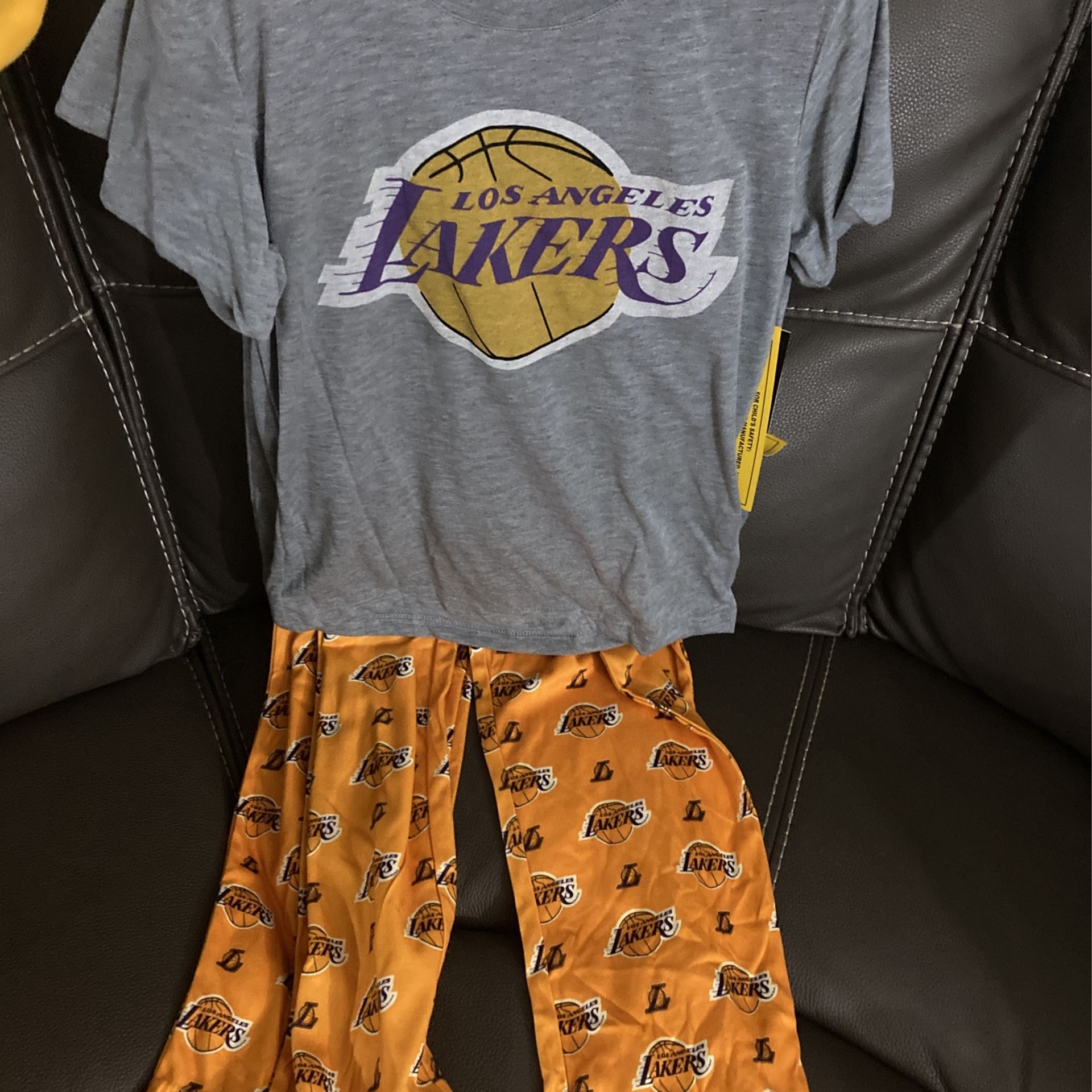 Brand New Lebron James lakers pajama Set Pants And Shirt