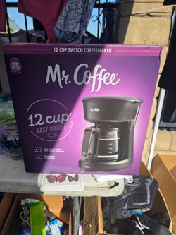 Mr. Coffee 12 Cup Switch Coffee Maker - Black. Easy On/Off.  New