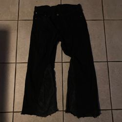 Upcycled baggy flared jeans 