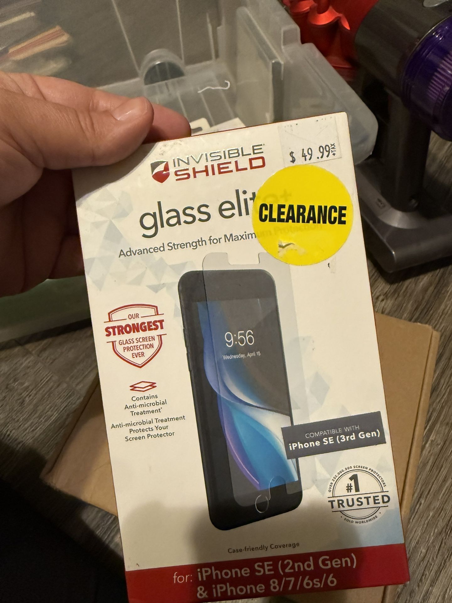 InvisibleShield Glass Elite+ screen protector compatible with iPhone SE (3rd and 2nd Gen) & iPhone 8/7/6s/6