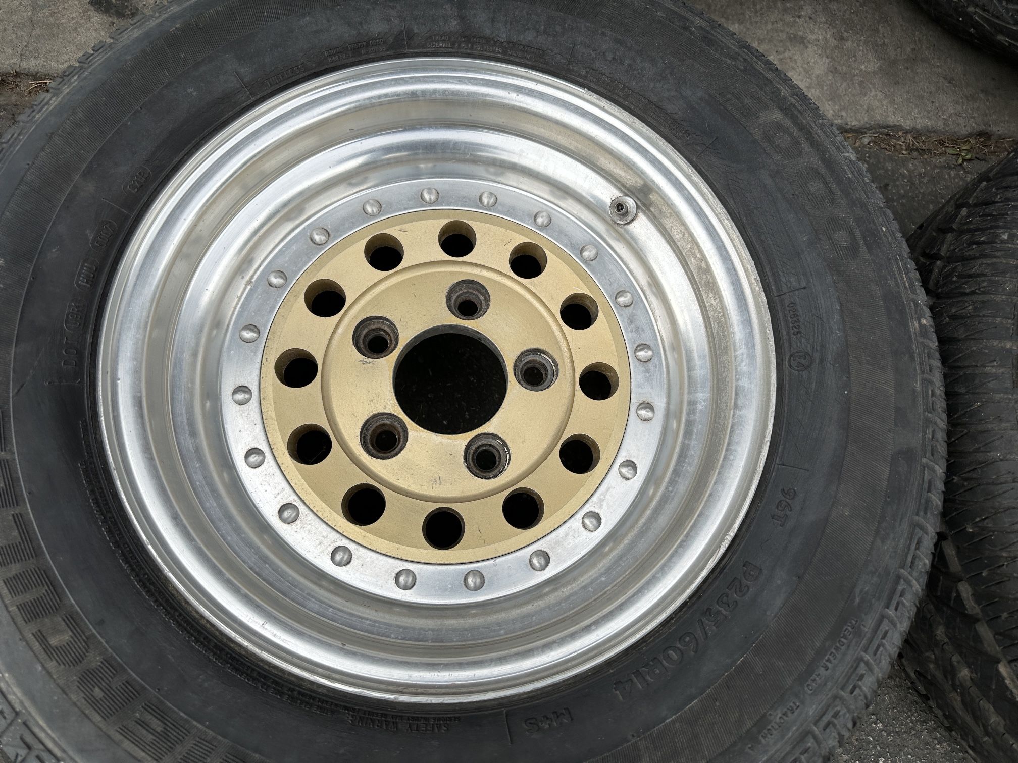 Enkei Hurricane Staggered Chevy rims. 5 on 4.75 lugs 14x7 and 15x8.5