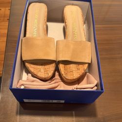 NEW Stuart Weitzman Beige Wedges