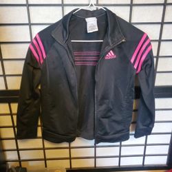 PINK AND BLACK ADIDAS track Jacket 10/12