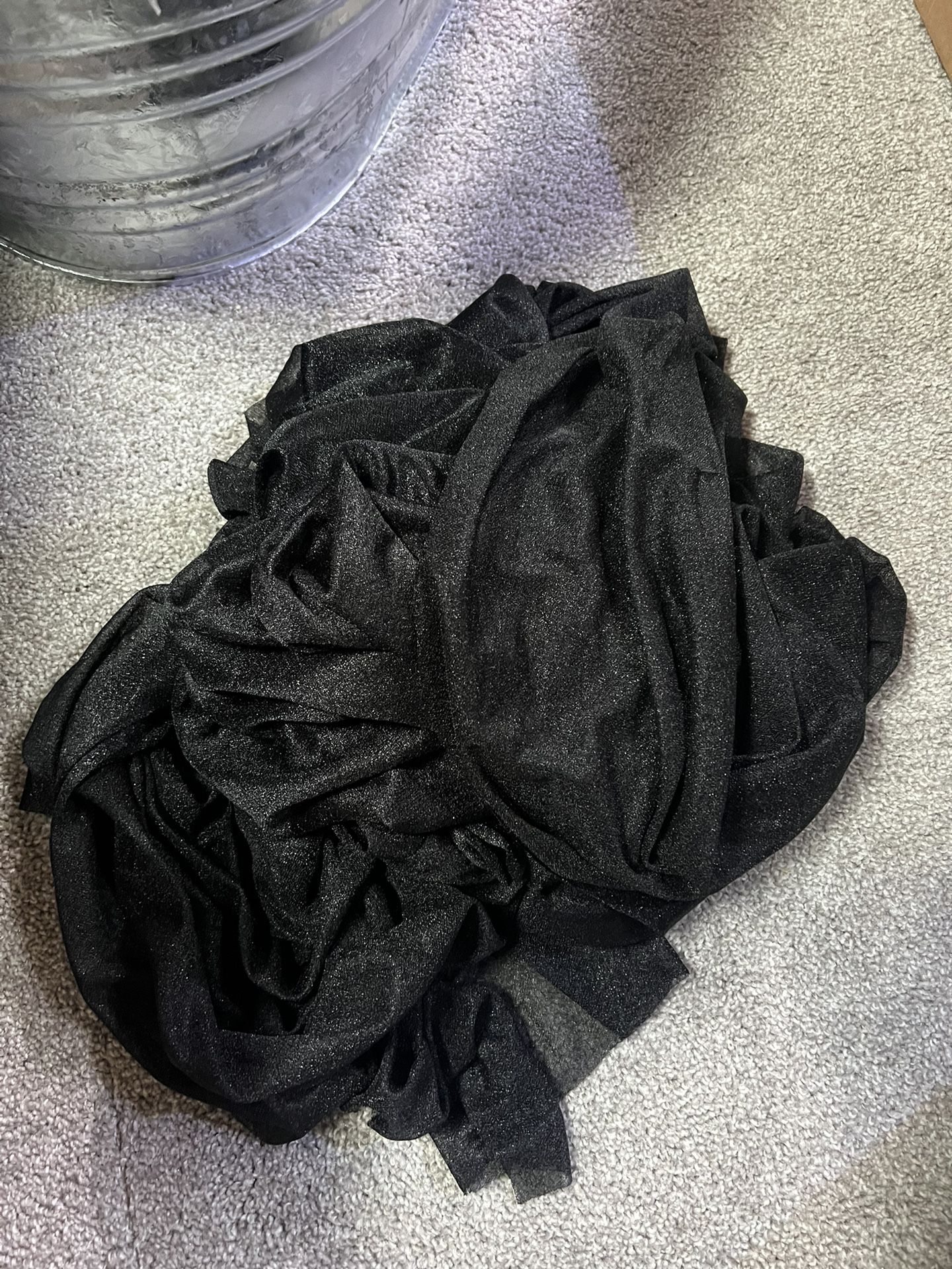 Glittery black lining fabric