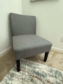 Gray accent chair