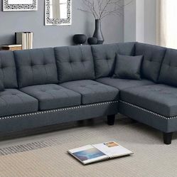 BRAND NEW 2PC SECTIONAL SOFA SET WITH ACCENT PILOWS INCLUDED $329