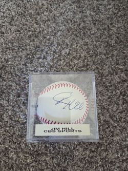Jim Hill CBS Sports signed MLB Ball