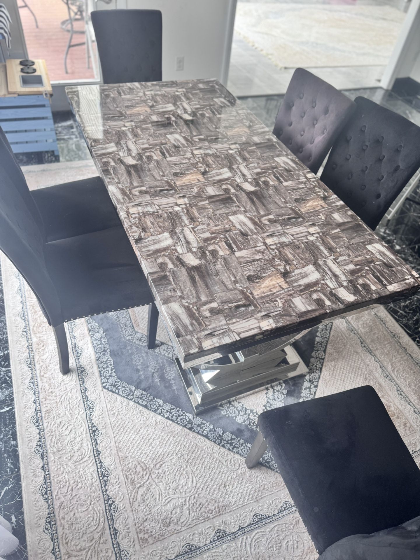 Dining Table With Six Chairs