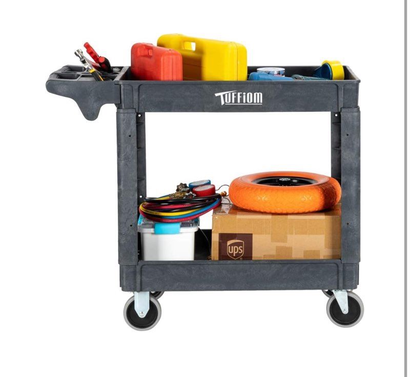 Plastic Service Utility Cart with Wheels(Jh2204D)