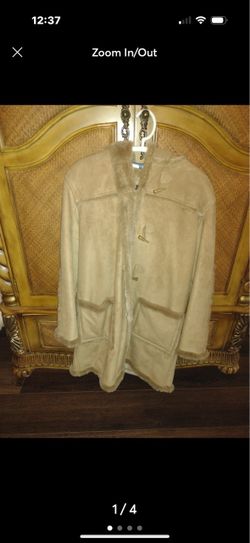 Women's winter coat, lined with hood, size large, by Utex Design