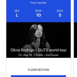 Olivia Rodrigo Tickets 8/16