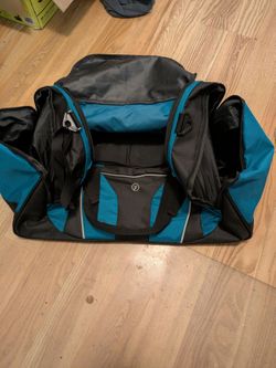 Teal and Black Sports Duffel Bag
