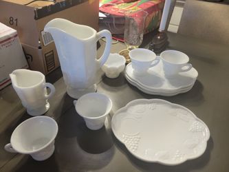 A A A Beautiful Milk Glass All for 35.00