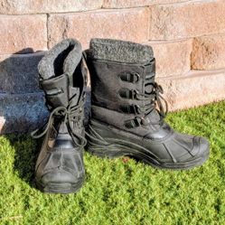 Oscar Weatherproof Since 1948 Black Rubber Foot Men's 10M Lace-Up Snow Boots EUC