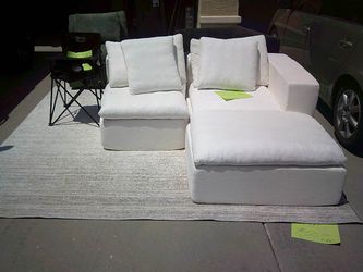 furniture rug outdoor high chair white plush sofa corner chair & green corduroy chair