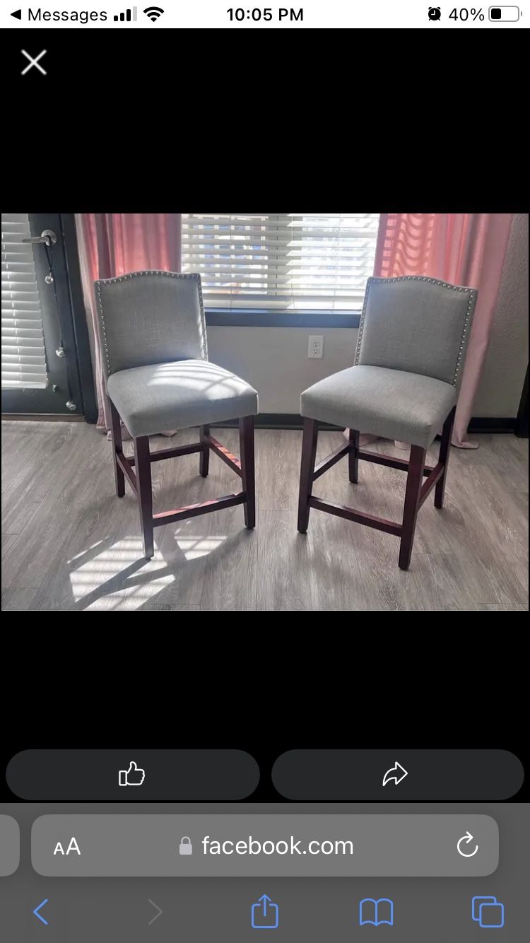 Light grey/espresso Countertop stools