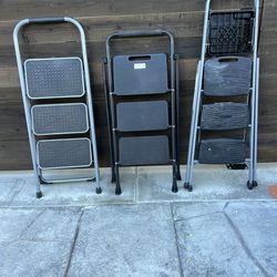 3 ladders 3 steps like new Heavy duty $45 each