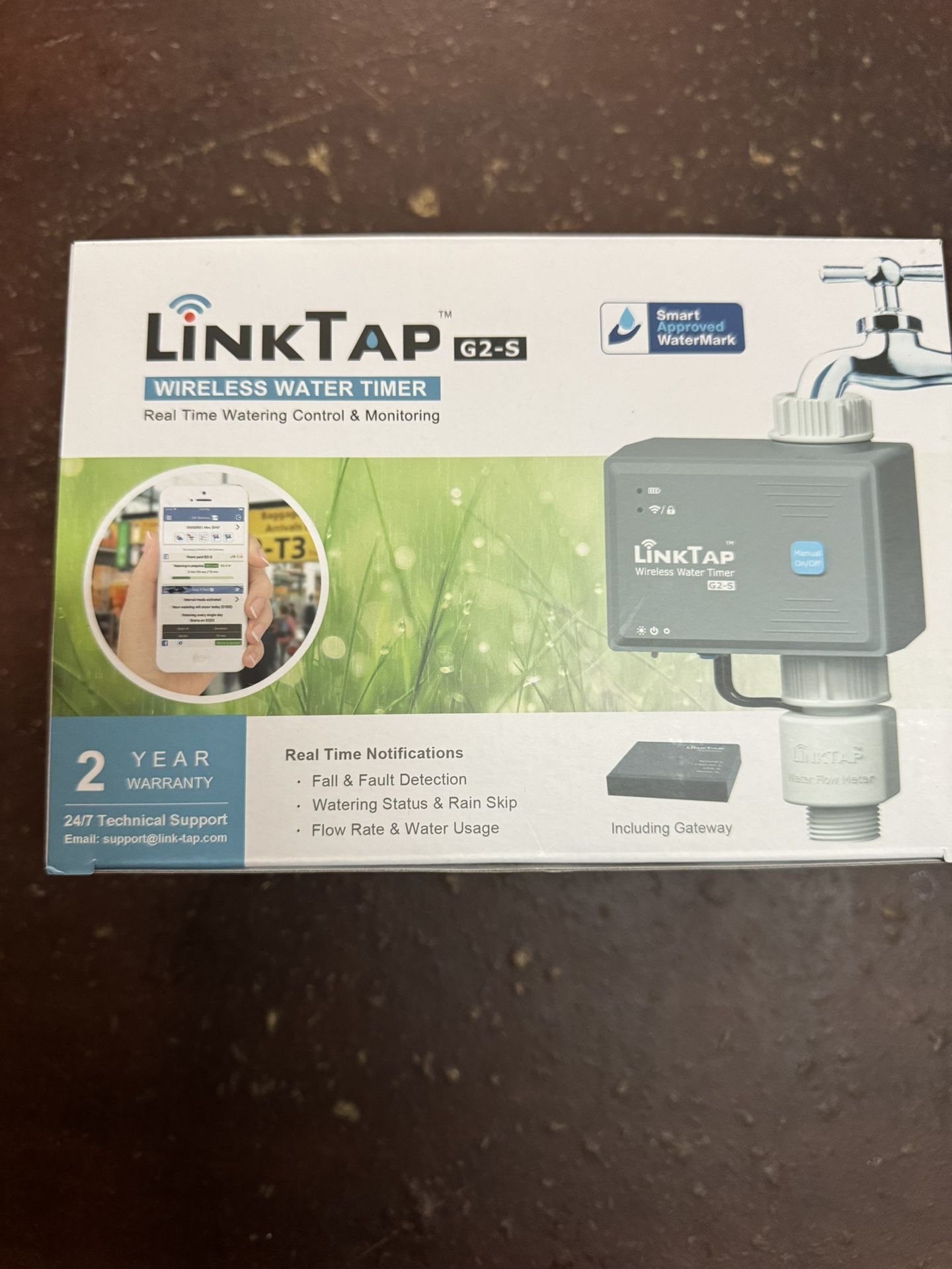 LinkTap G2S Wireless Water Timer & Gateway & Flow Meter - Smart Sprinkler Timer for Garden, Greater Range Than WiFi Hose Timer, Real-Time Fault Detect
