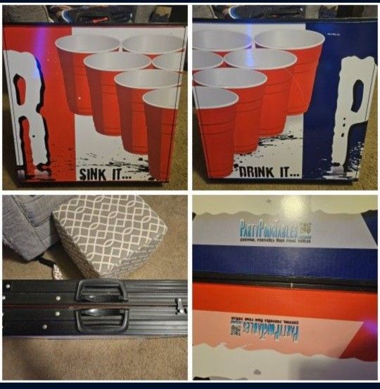 8-Foot LED Beer Pong Table — Party-Ready & Portable!