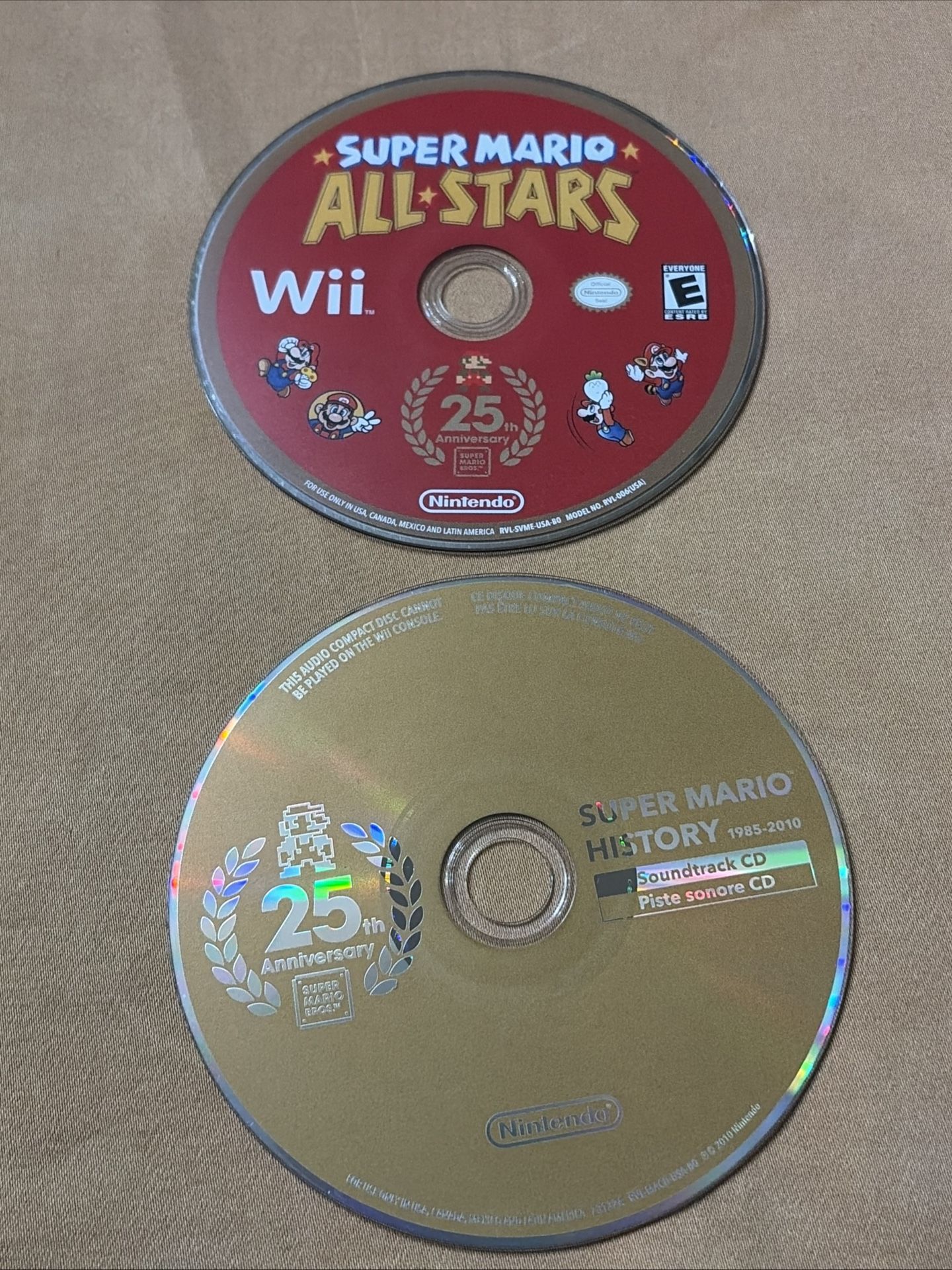 Super Mario All-Stars Limited Edition (Nintendo Wii, 2010) Game And CD Disc Only