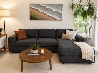 West Elm Urban 106” Chaise Sectional – Performance Fabric – Excellent Condition