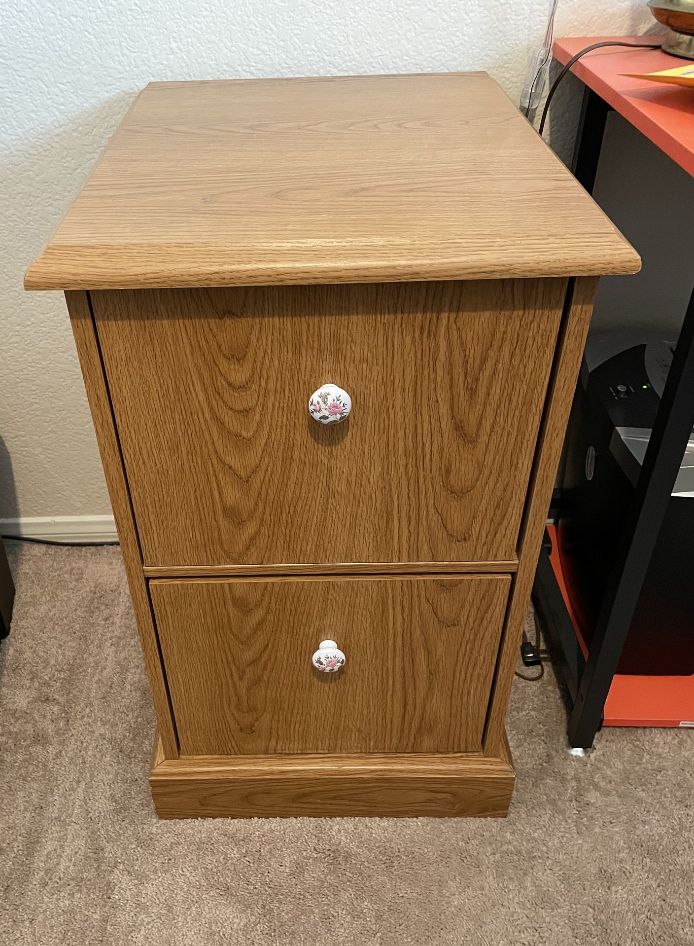 File Cabinet Wood 2 Drawers
