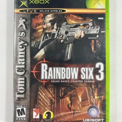 Tom Clancy’s Rainbow Six 3 Microsoft Xbox Complete with Manual Tested