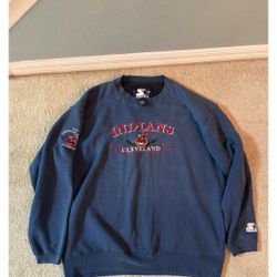 1997 STARTER X CLEVELAND INDIANS SIZE L VINTAGE MLB SWEAT-SHIRT